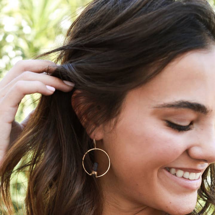 Saressa Designs - Wholesale Hoop Earrings - Sunrise Hoops - Fluorite4