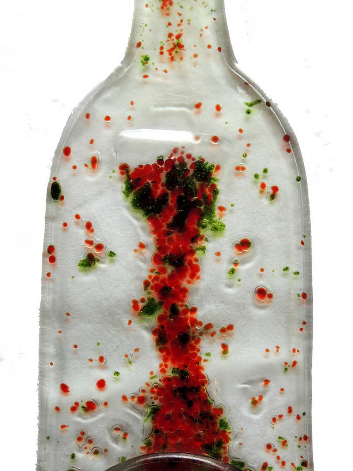 Platter - Red & Green Wine Bottle Cheese Platter for wholesale by Wine Bottle Art