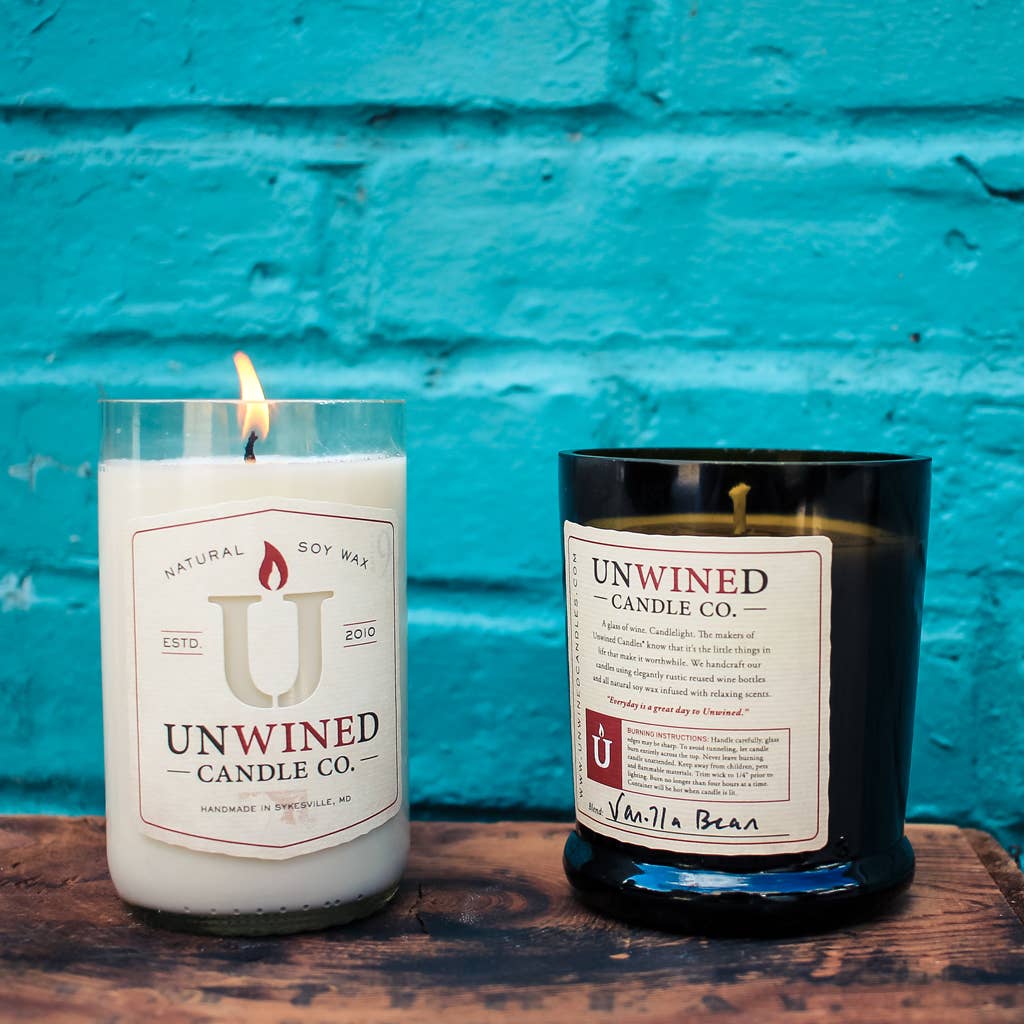 Unwined Candles - Wholesale Jar/Filled Candle - Farmer's Market Signature Series - Wine Bottle Candle2