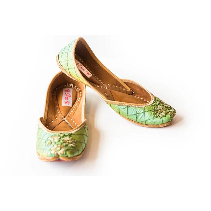 Kiwi Handmade Leather Flat for wholesale by Ara Colors