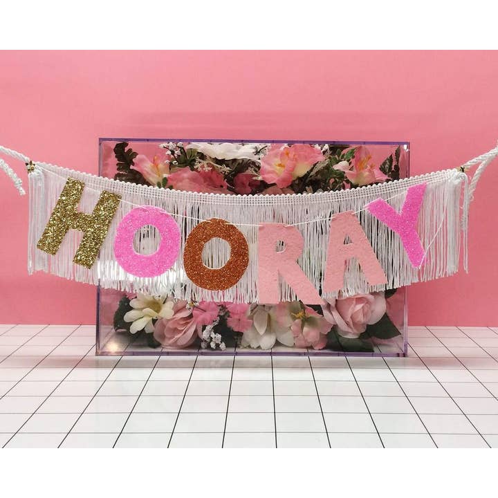 Hooray Fringe Banner, birthday sign, kids wall art, gift for wholesale by FUN CULT