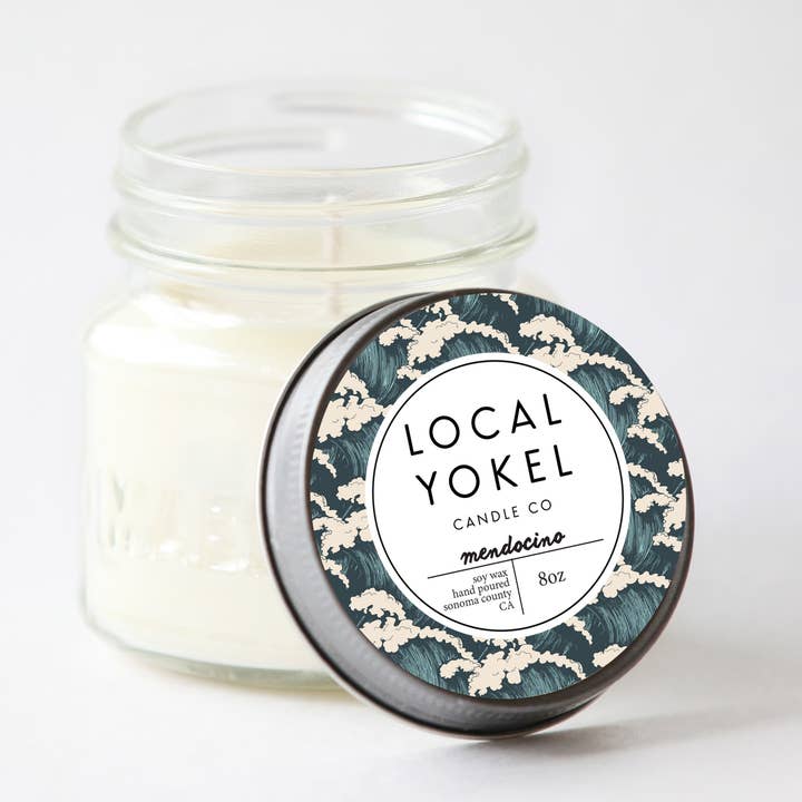 Mendocino | 8oz Mason | Soy Wax Candle | for wholesale by THE LOCAL YOKEL