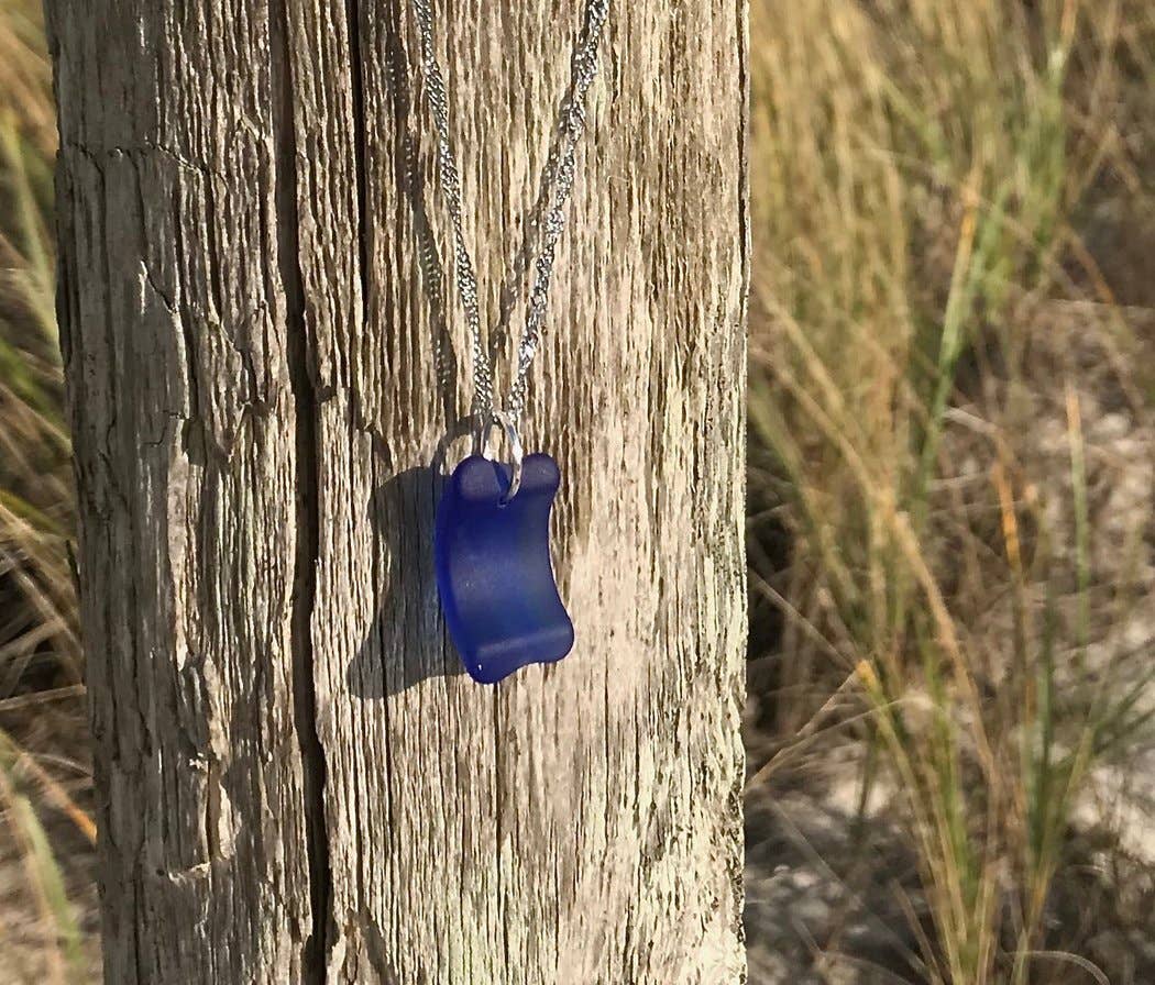 Wave of Life - Wholesale Pendant/Charm Necklace - Sea Glass Bottle Lip Necklace (18 Inch Chain)2