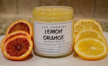 Lizzy Roo Designs - Wholesale Jar/Filled Candle - Lemon Orange Candle0