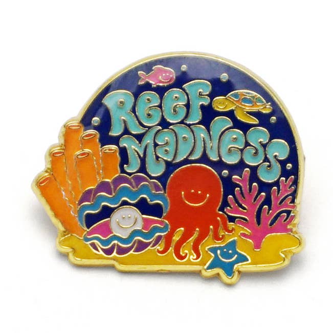 Reef Madness Enamel Pin for wholesale by Lucky Horse Press