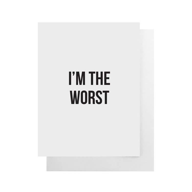 REMOVED BRAND - Wholesale I'm Sorry Card - I'm The Worst Card0