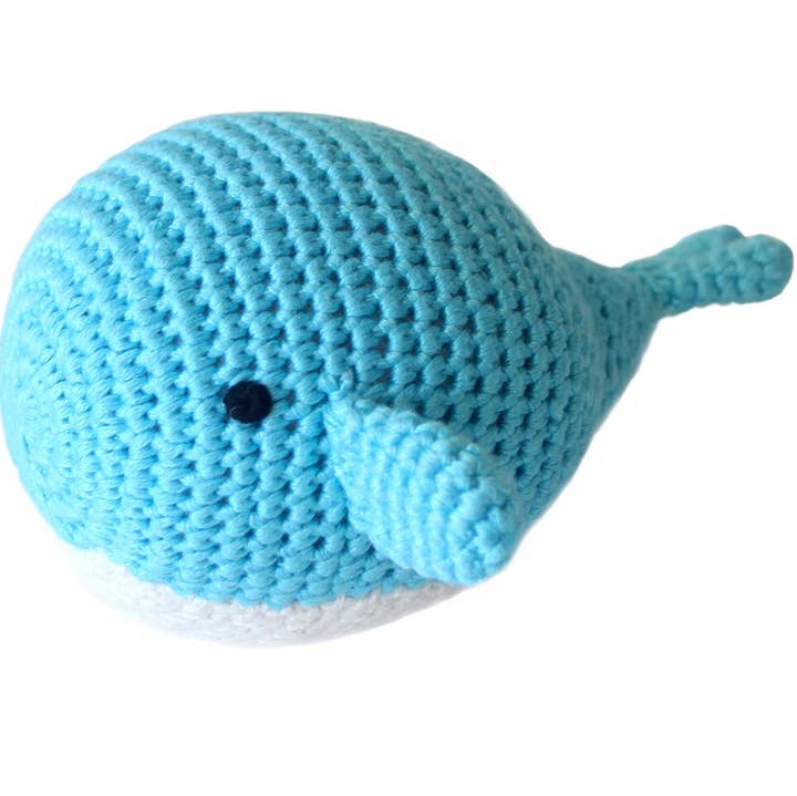 Cheengoo - Wholesale Handheld Rattle - Baby - Blue Whale Hand Crocheted Rattle0