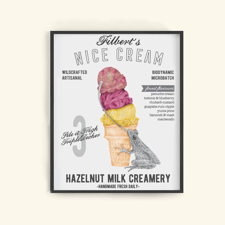 Affiche de motivation de grenouille arboricole cubaine Mon Treble pour la vente par Central & Gus