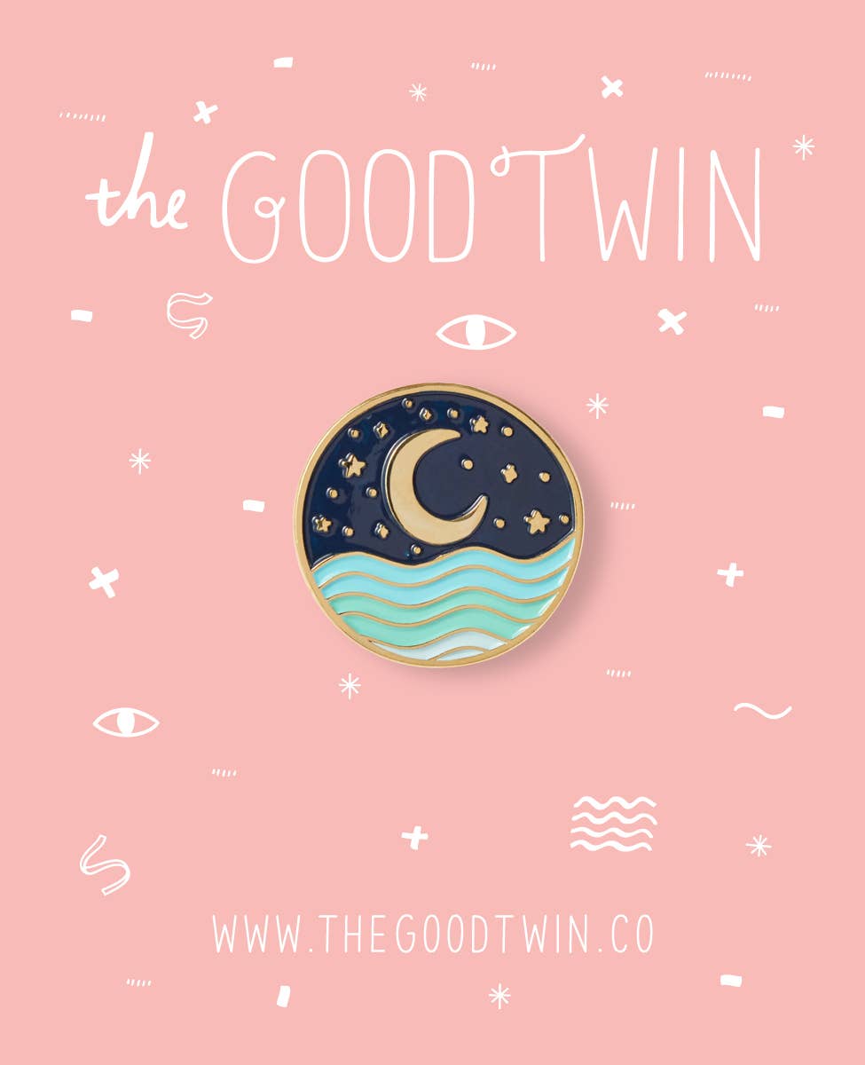 The Good Twin - Wholesale Lapel Pin/Button - Nightscape Pin1