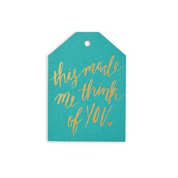Think Of You Tags | Set of 6 for wholesale by Wild Ink Press
