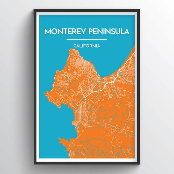 Monterey Peninsula City Map for wholesale by Point Two Design Group