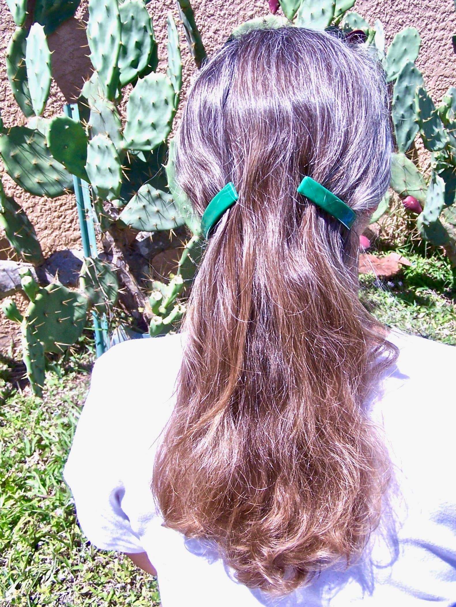 Glass Town USA - Wholesale Barrette - Women's - Barrettes Stained Glass Earth Color Large Size4