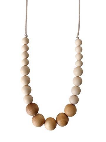 Chewable Charm - Wholesale Teething Necklace - Baby - The Landon - Cream Teething Necklace0