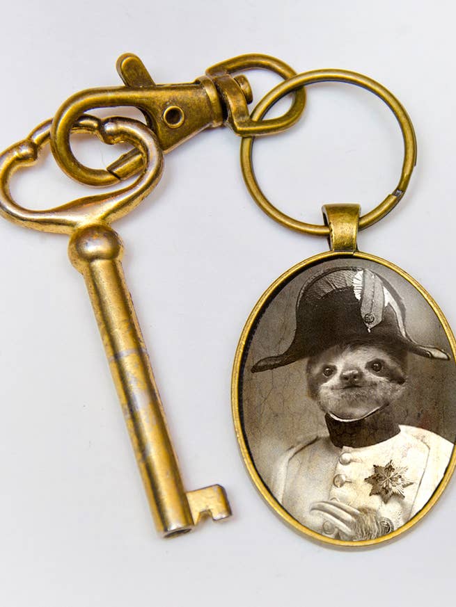 Sloth Key Chain, Sloths Key Ring, Cheer Up Gift, for wholesale by The Wild Oddisorium
