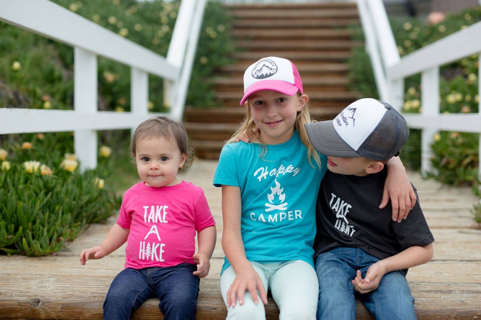 Outdoorable Apparel - Wholesale Baseball Cap - Kids - Grey with Black Adventure Seeker Hat1