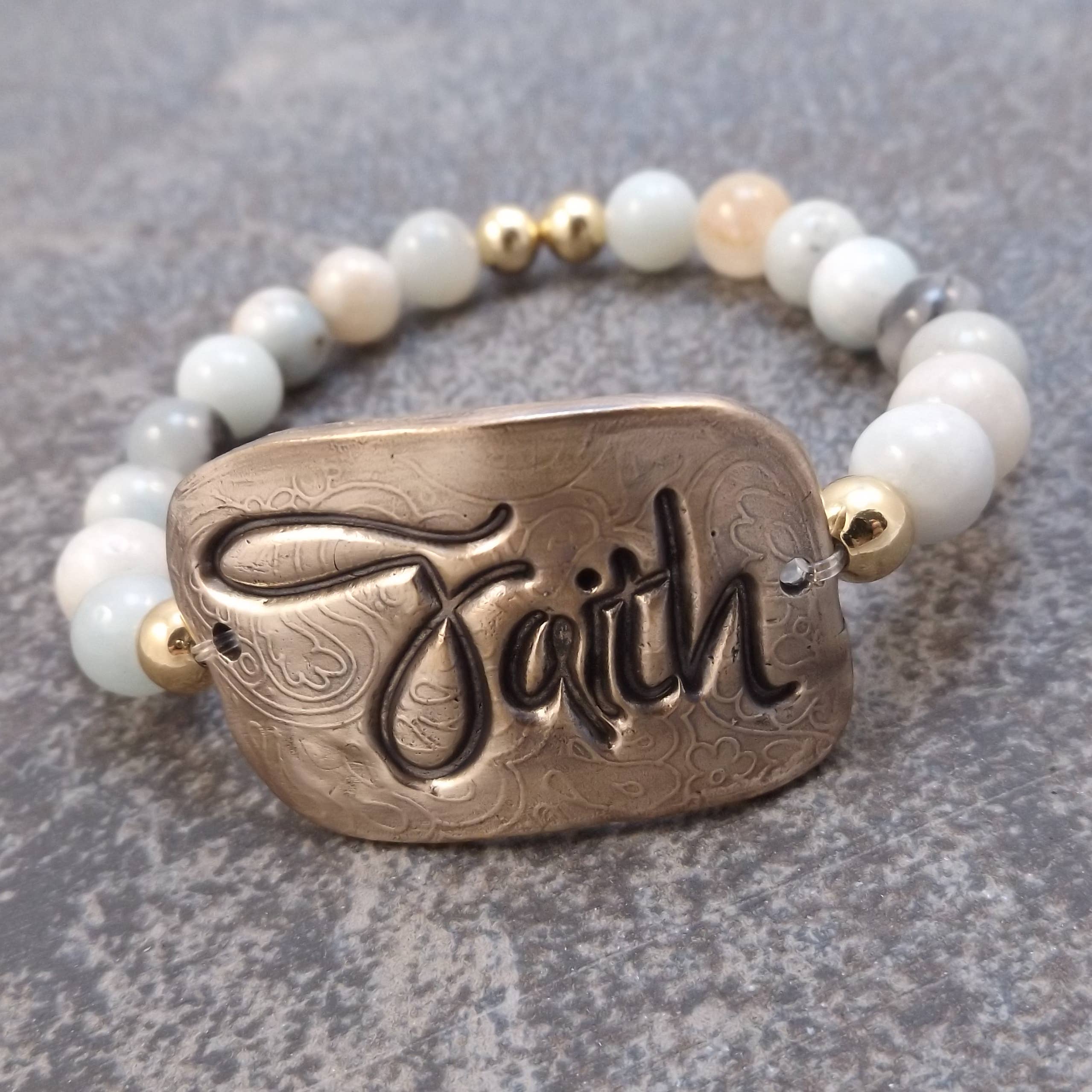 Felicity Jewelry Designs – wholesale Beaded bracelet – Faith  Inspiration Stretch Bracelet3