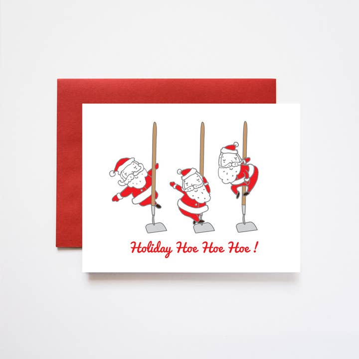 Garden Hoe Hoe Hoe Cartes de vœux pour la vente par ILOOTPAPERIE