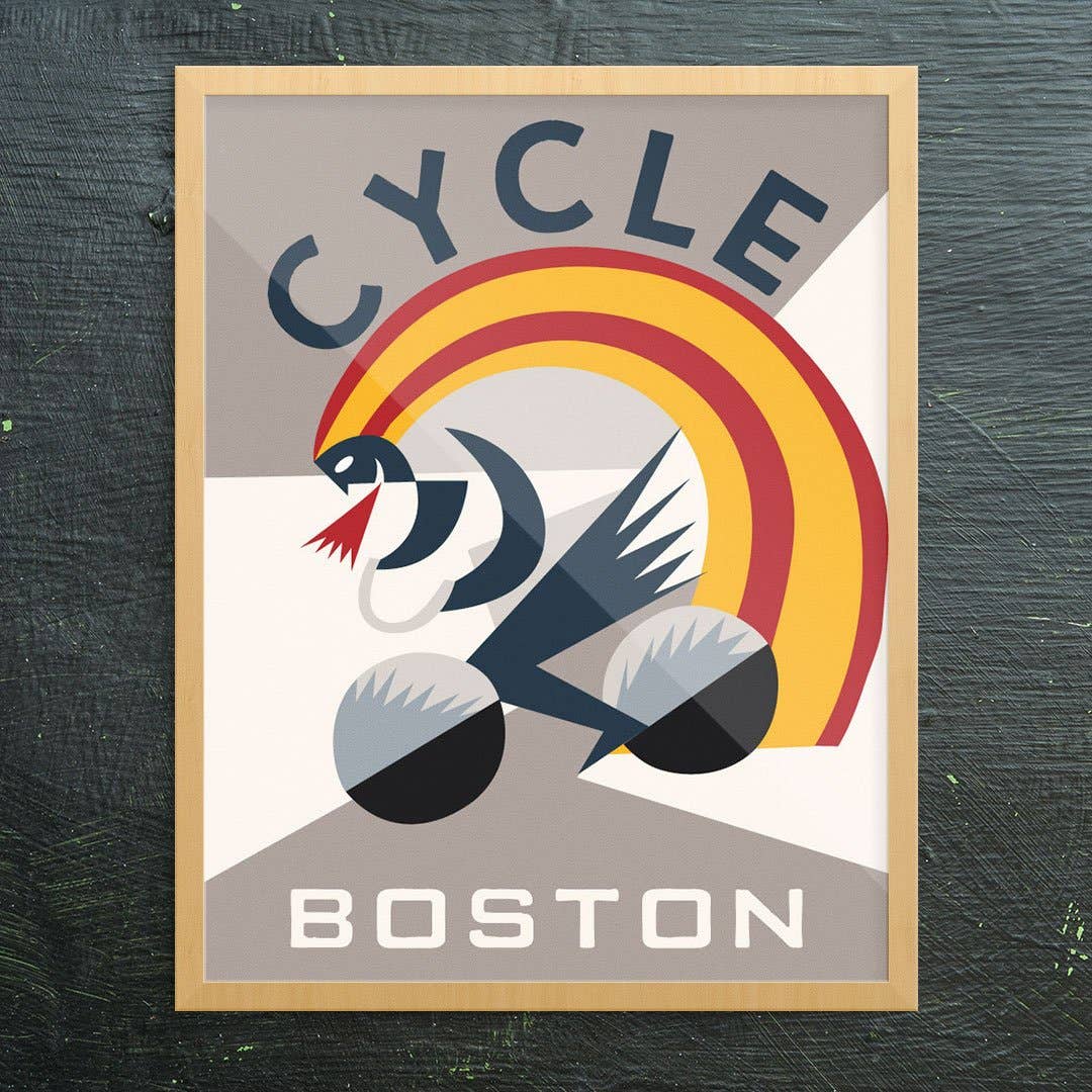 Fridgedoor - Wholesale Magnet - 2.5'' x 3.5'' Cycle Boston Magnet0