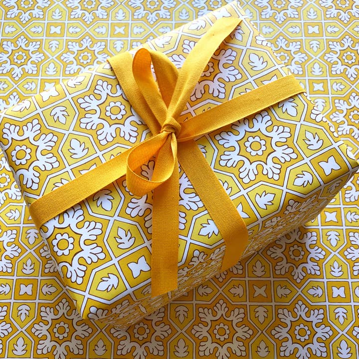 Wild Ink Press - Vente Feuille de papier cadeau - Emballage cadeau de tuiles Pakistan | Feuille simple