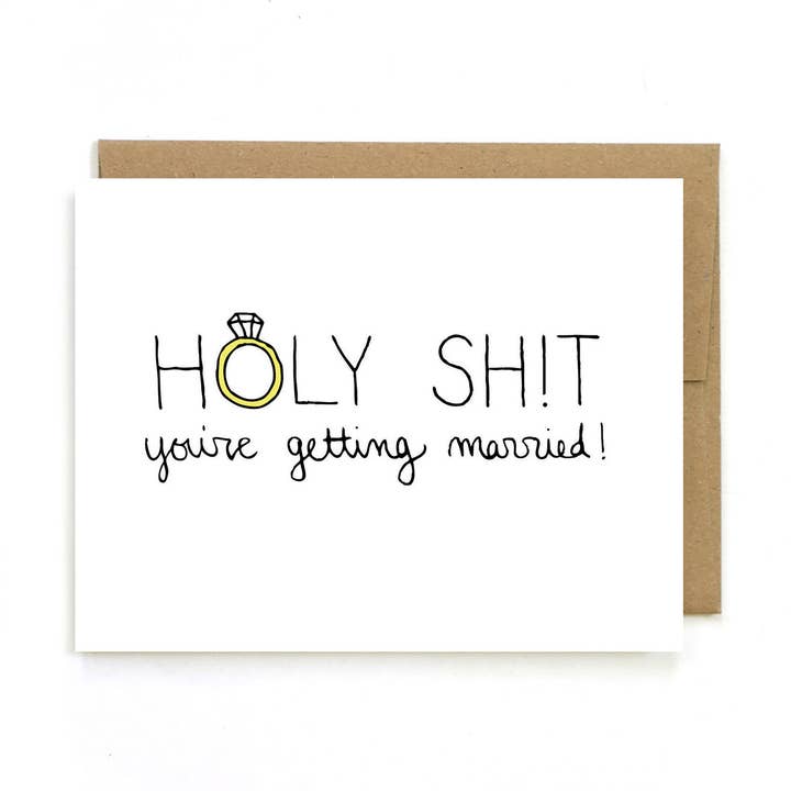 Fun Congratulations Engagement Card - You’re Getting Married for wholesale by Unblushing