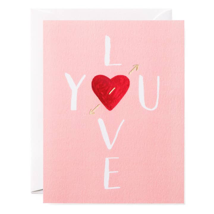 Love You Arrow for wholesale by All My Layers Paper Co.