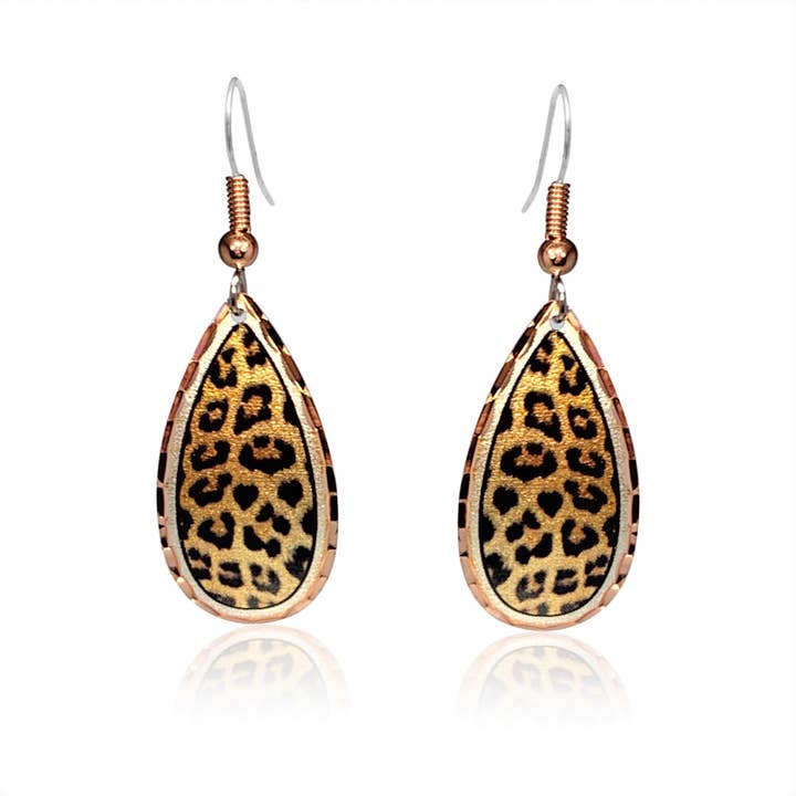 COPPER ARTS INC. – Engroshandel Hængeøreringe og creoløreringe – CA LEO Leopard design øreringe