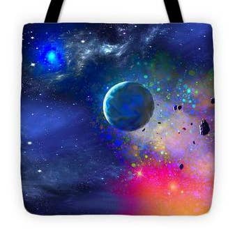 13" x 13" Rogue Planet Tote Bag for wholesale by Don White-Art Dreamer