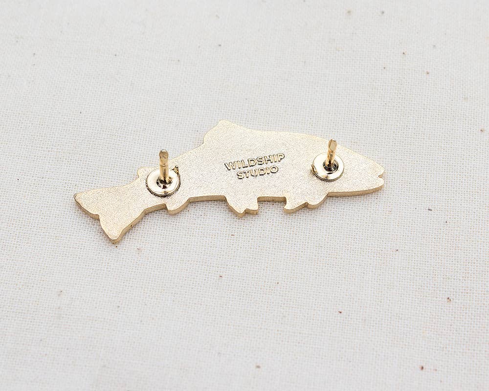 Wildship Studio - Wholesale Lapel Pin/Button - Brook Trout Enamel Pin5