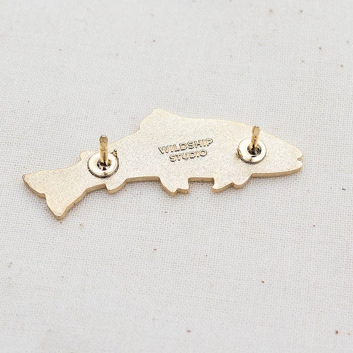 Wildship Studio - Wholesale Lapel Pin/Button - Brook Trout Enamel Pin5