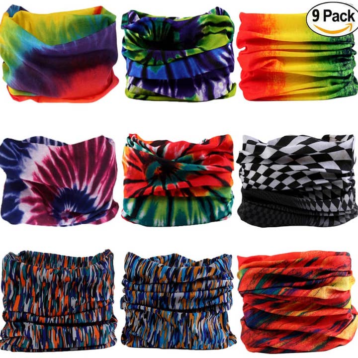 9Pcs Festival Series 4 — Nahtlose Maskenbandana-Stirnband für den Großhandel von Sojourner Bags