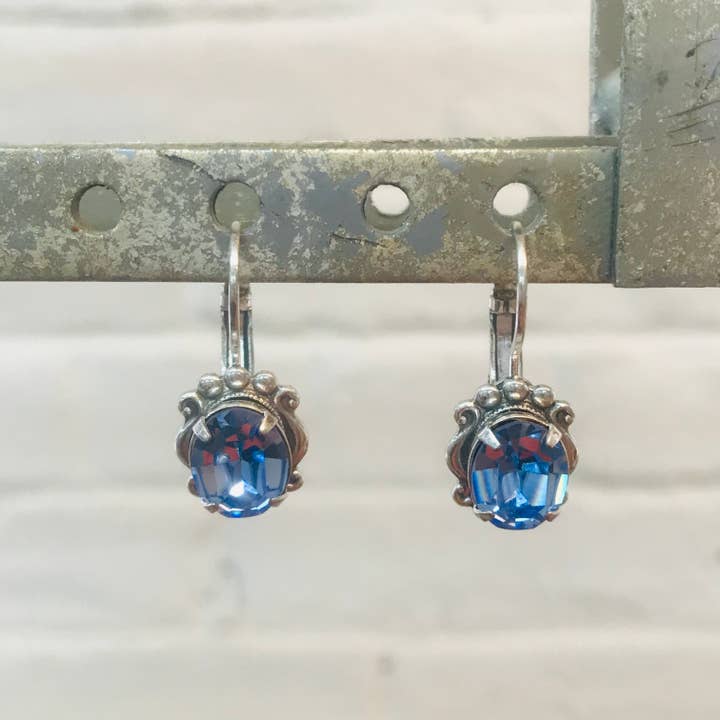 Victoriaanse oorbel in zilverplaat S-105-SP voor wholesale door Sadie Green's Jewelry