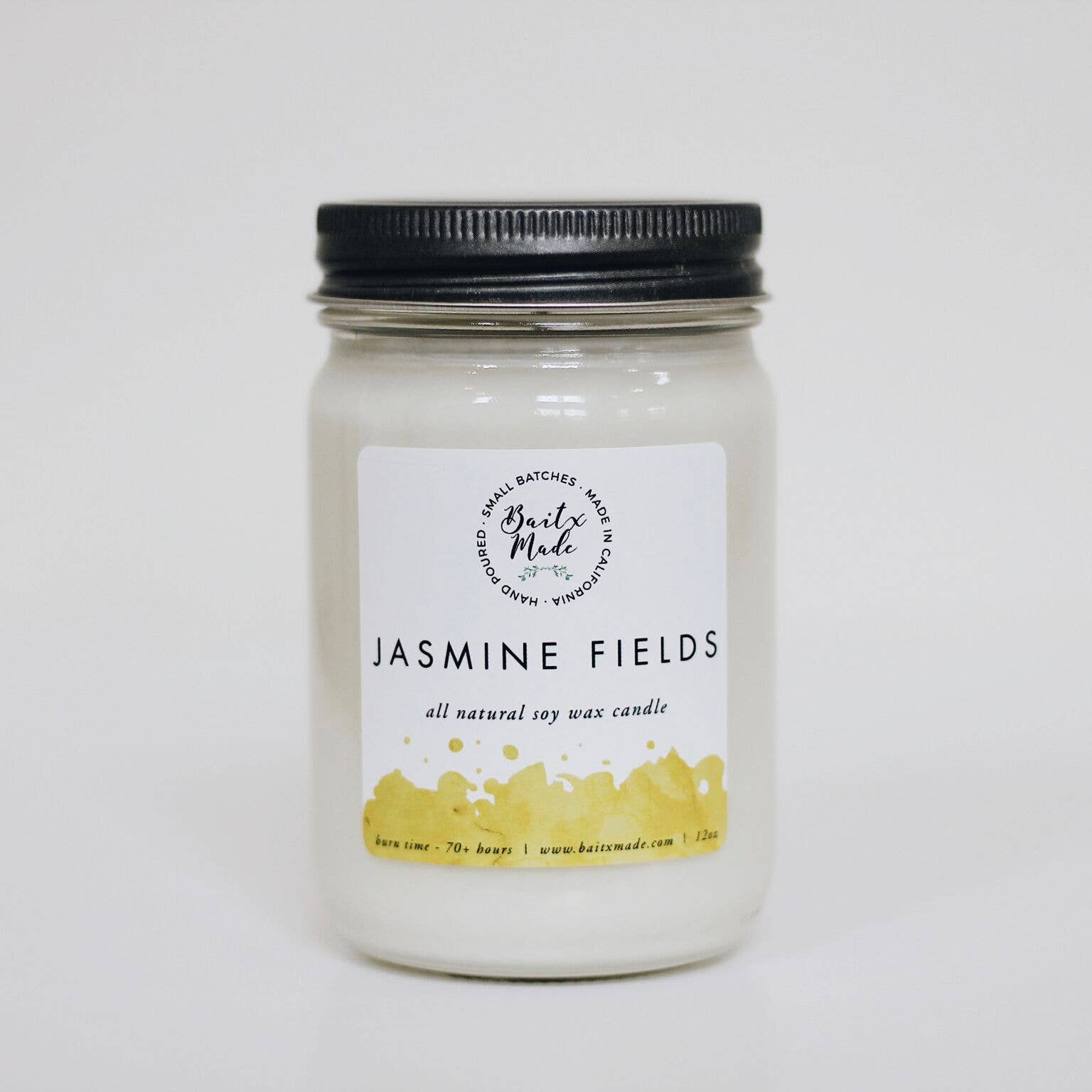 Baitx Made - Wholesale Jar/Filled Candle - Jasmine Fields Candle, 12 oz1