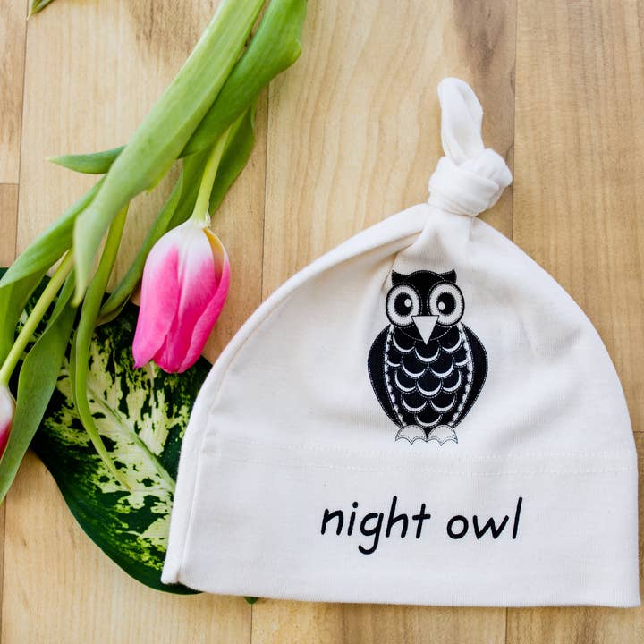 Simply Chickie Organic USA Made Clothing + Women-Owned – wholesale Mössa - Barn – Ekologisk bomull beanie mössa Uggla
