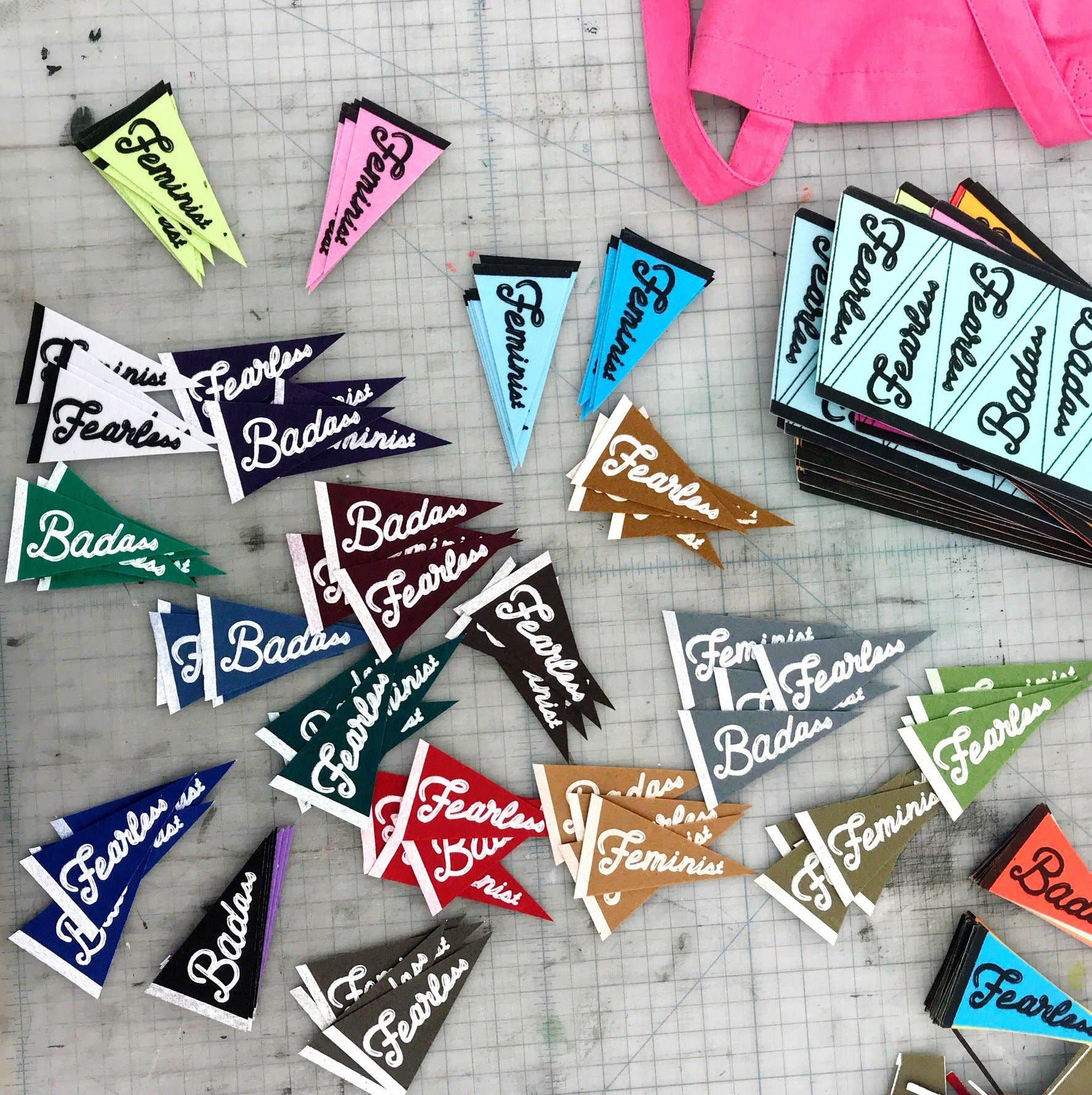 Boss Dotty Paper Co. - Wholesale Sticker - Badass Felt Pennant Sticker | Handmade in Brooklyn3