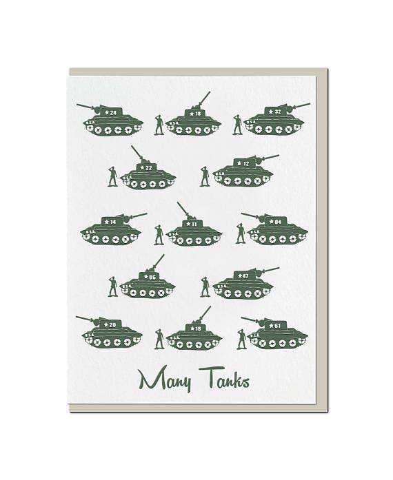 Violet Press - Venta al por mayor Tarjetas de felicitación - Muchos tanques0