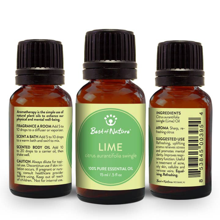 Best of Nature - Wholesale Essential Oil - Lime Essential Oil, 100% Pure - 15ml