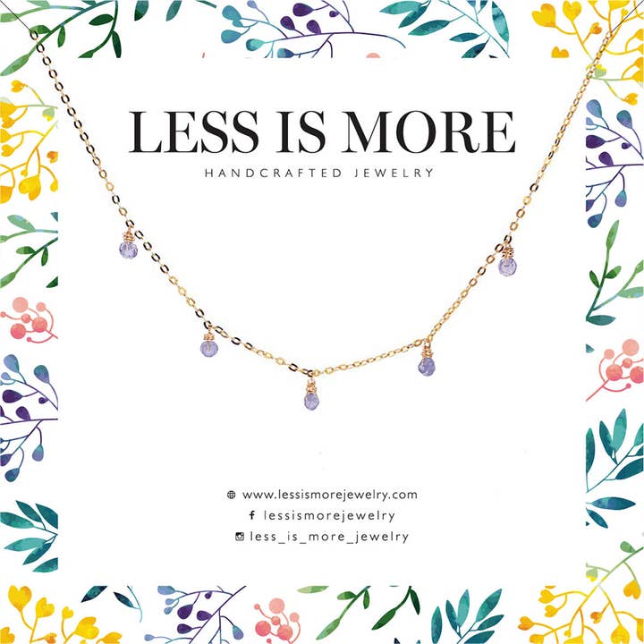 Less is More - Wholesale Charm/Dangle Bracelet - Iolite Confetti Bracelet (Gold or Silver)1