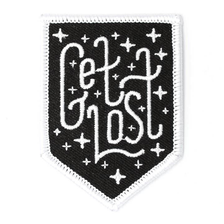 Get Lost Embroidered Iron-On Patch for wholesale by These Are Things