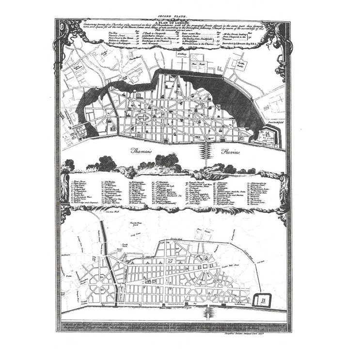 Londres 1666 pour la vente par Historic Urban Plans, Inc.