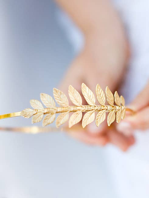 Golden Brass Einfache Göttin Stirnband für den Großhandel von Acute Designs