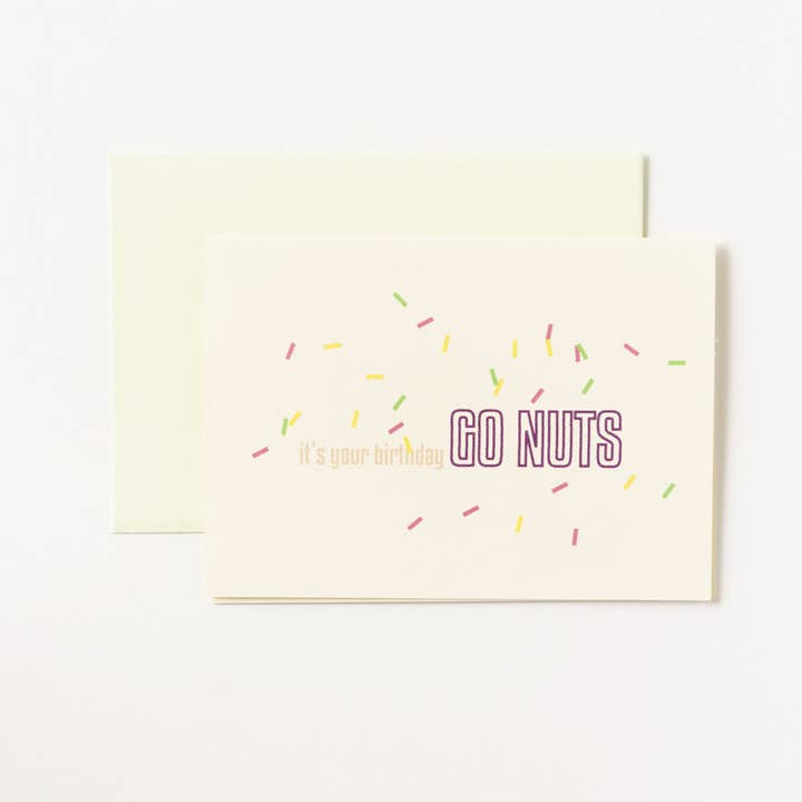 ILOOTPAPERIE - Wholesale Birthday Card - Peanut Go Nuts Birthday Greeting Card