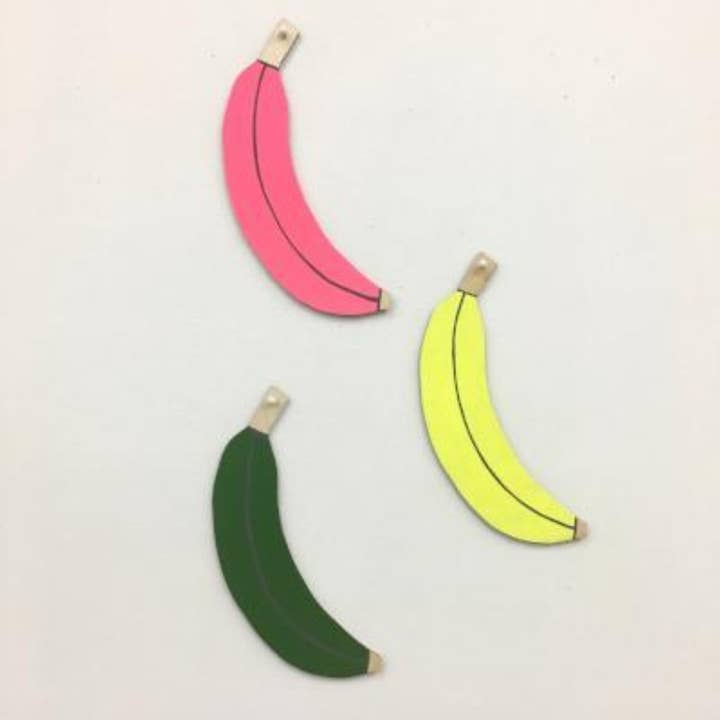 FRUIT WALL CHARM - BANANA for wholesale by Cosmic Peace Studio