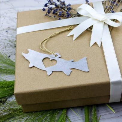 Iron Maid Art - Wholesale Ornament - Trout Fish Salmon Metal Holiday Gift Christmas Ornaments3