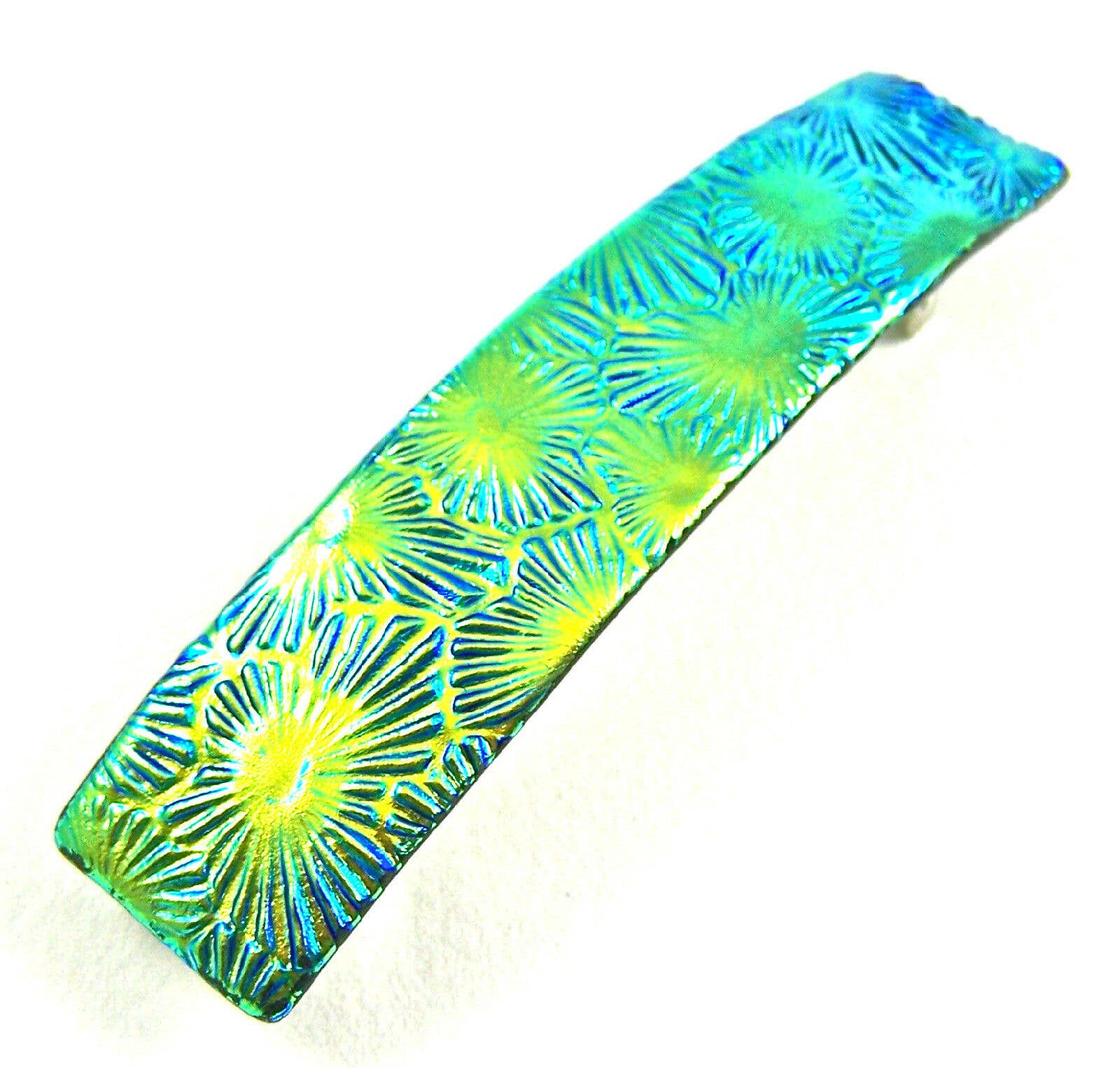 Glass Town USA - Wholesale Barrette - Women's - Barrettes Dichroic Glass Florentine Large Size9