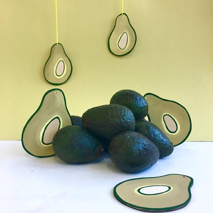 FRUIT WALL CHARM - AVOCADO for wholesale by Cosmic Peace Studio