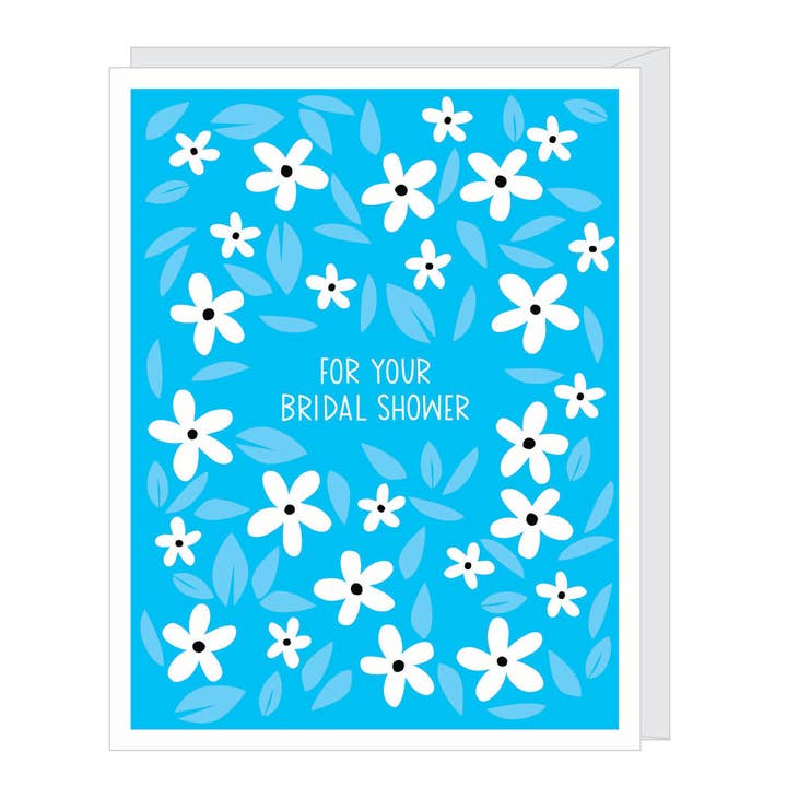 Periwinkle Bridal Shower Card for wholesale by Apartment 2 Cards