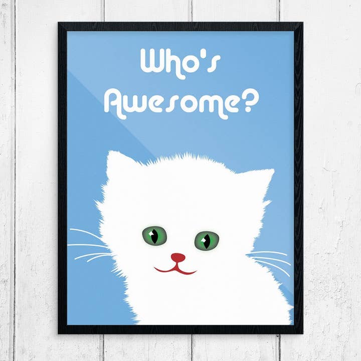 Fridgedoor - Vendita all'ingrosso Stampa artistica - Stampa Who's Awesome Cute Cat, 20,3 x 25,4 cm0