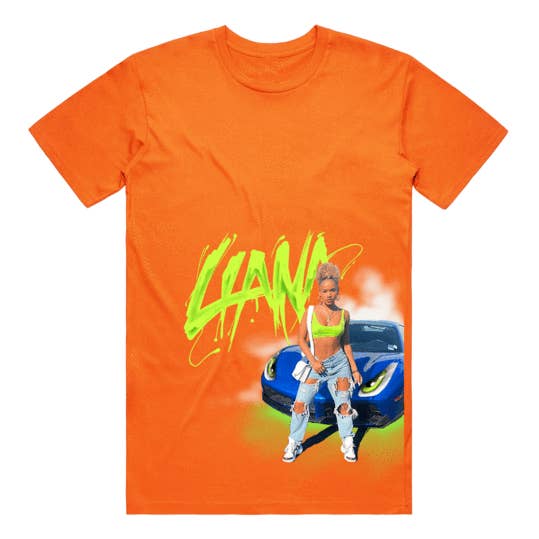 Orange Liana Racer Tee for wholesale by Merchathon