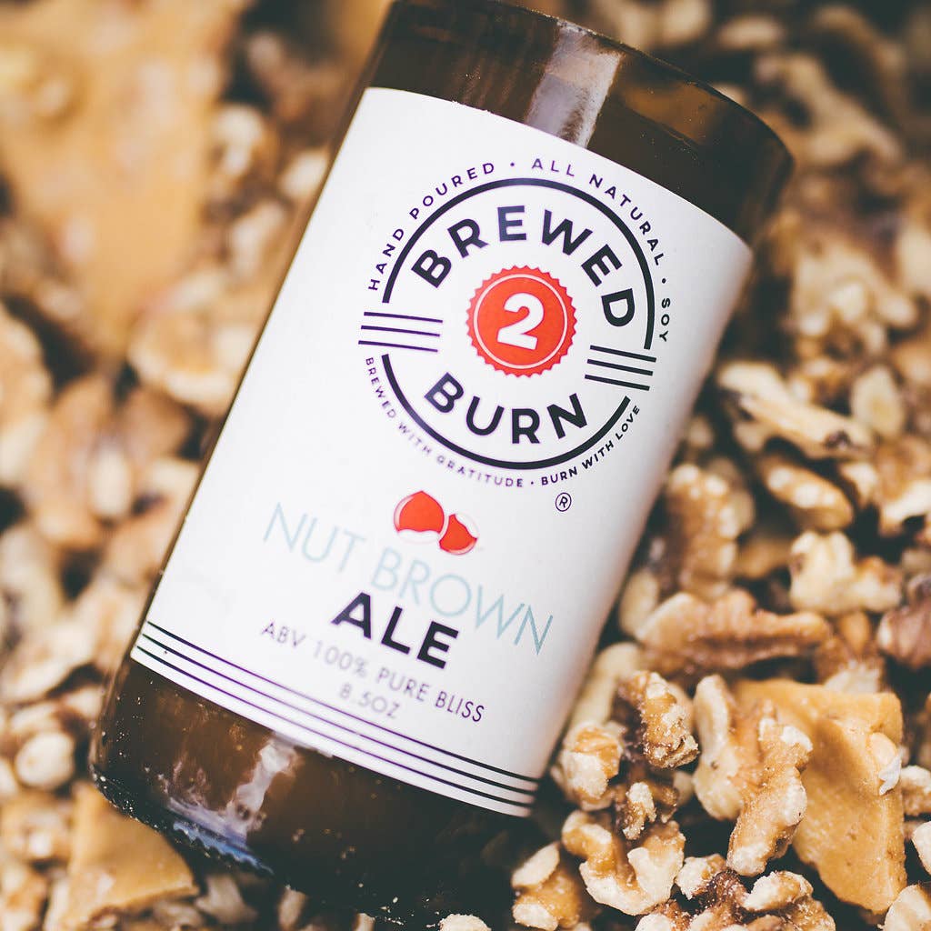 Brewed 2 Burn Craft Beer Candles & Bubbly 2 Burn Champagne Candles - Wholesale Jar/Filled Candle - Brewed - Nutbrown Ale0