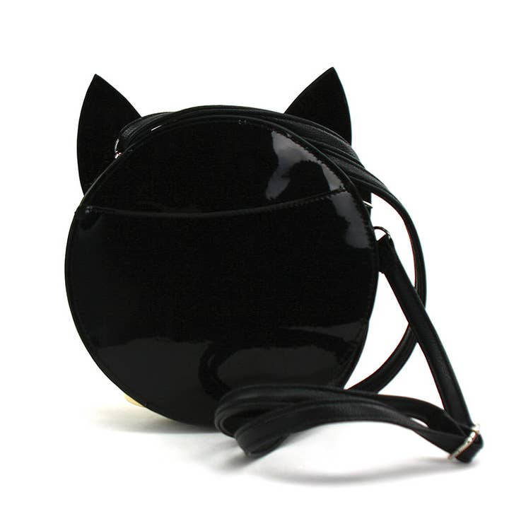 COMECO INC - Wholesale Crossbody Bag - Women's - Mystical Black Cat Face Crossbody Bag